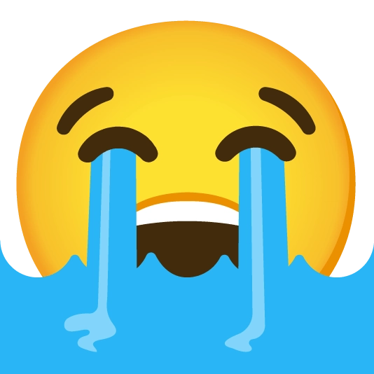 Adesivo do Emoji Mix para os emojis 😭 e 😭