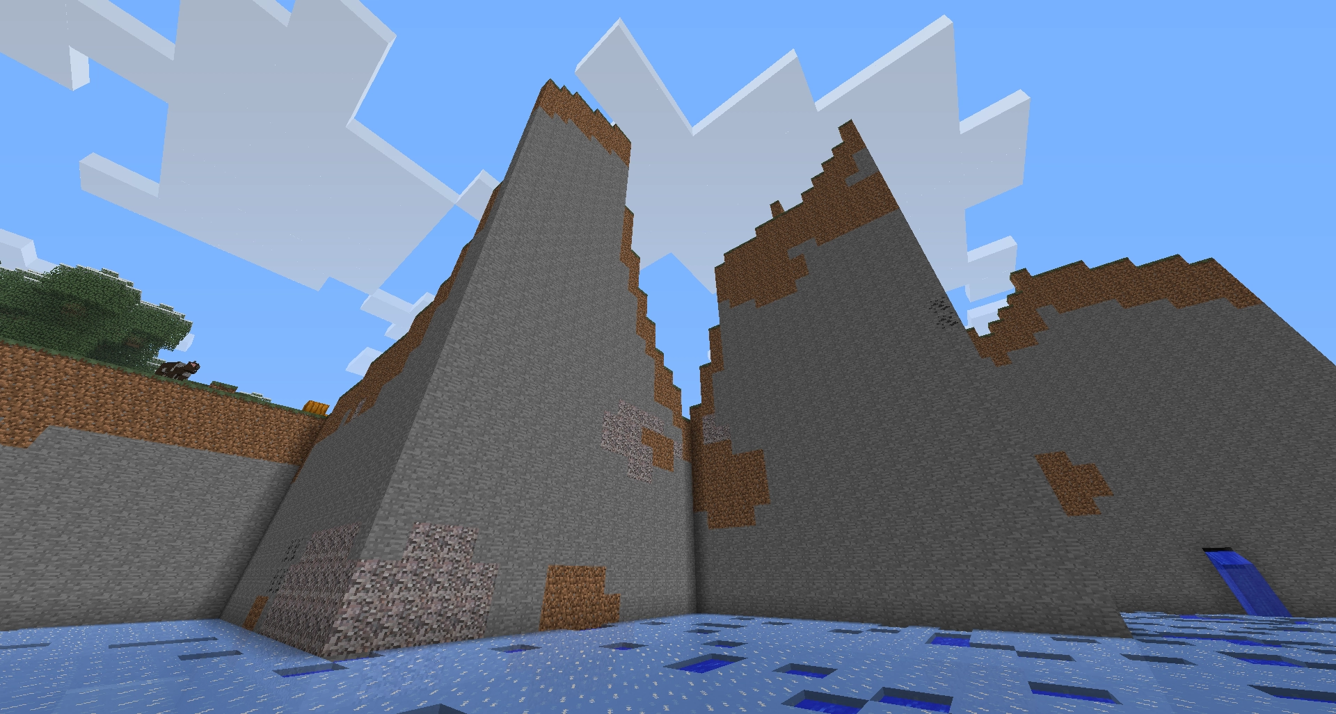 More of the taiga biome. The "mountains" in this screenshot are especially tall.
